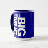 Benutzerdefinierter Werbename & Initiale | Dunkles Tasse (Vorderseite Links)