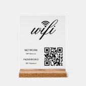 Benutzerdefinierter Wifi-Netzwerk QR-Code Acrylschild (Vorderseite)