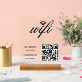 Benutzerdefinierter Wifi-Netzwerk QR-Code Acrylschild (Hochzeit)