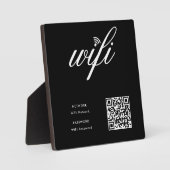 Benutzerdefinierter Wifi-Netzwerk QR-Code schwarz Fotoplatte (Vorderseite)