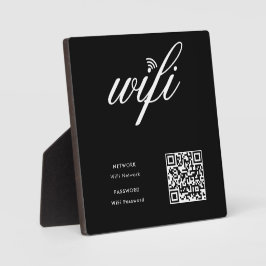 Benutzerdefinierter Wifi-Netzwerk QR-Code schwarz Fotoplatte