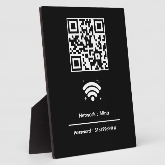 Benutzerdefinierter Wifi-QR-Code | Network Passwor Fotoplatte (Seite)
