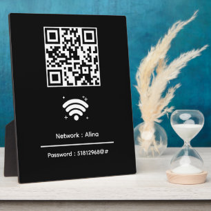 Benutzerdefinierter Wifi-QR-Code Network Passwor Fotoplatte