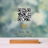 Benutzerdefinierter Wifi-QR-Code | Netzwerkkennwor Acrylschild (Neutral)