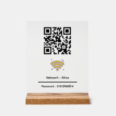 Benutzerdefinierter Wifi-QR-Code | Netzwerkkennwor Acrylschild (Vorderseite)