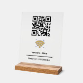Benutzerdefinierter Wifi-QR-Code | Netzwerkkennwor Acrylschild (Winkel)