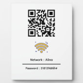 Benutzerdefinierter Wifi-QR-Code | Netzwerkkennwor Fotoplatte (Vorderseite)