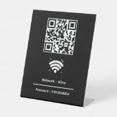Benutzerdefinierter Wifi-QR-Code | Netzwerkkennwor Sockelschild (Vorderseite)