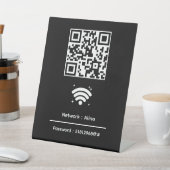 Benutzerdefinierter Wifi-QR-Code | Netzwerkkennwor Sockelschild (In SItu)