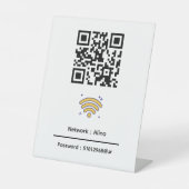 Benutzerdefinierter Wifi-QR-Code | Netzwerkkennwor Sockelschild (Vorderseite)