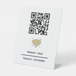 Benutzerdefinierter Wifi-QR-Code | Netzwerkkennwor Sockelschild