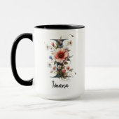Benutzerdefinierter Wildblumen-Monogramm-Becher fü Tasse (Links)
