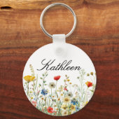 Benutzerdefinierter Wildblumen Schlüsselanhänger f (Vorderseite)