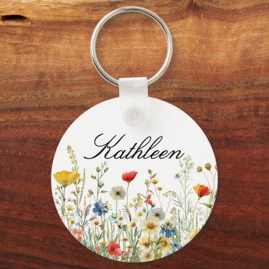 Benutzerdefinierter Wildblumen Schlüsselanhänger f (Vorderseite)