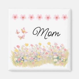 Benutzerdefinierter Wildblumen-Schmetterlingsmagne Magnet