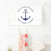 Benutzerdefinierter Willkommensanker an Bord blau Banner (Insitu)