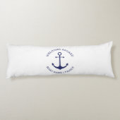 Benutzerdefinierter Willkommensanker an Bord blau Seitenschläferkissen (Rückseite)