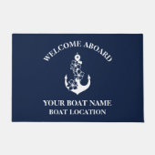 Benutzerdefinierter Willkommensgruß an Bord des Sc Fußmatte (Vorderseite)