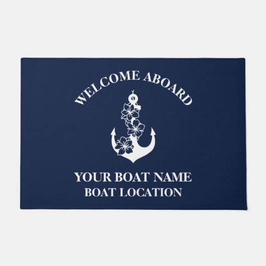 Benutzerdefinierter Willkommensgruß an Bord des Sc Fußmatte (Vorderseite)