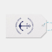 Benutzerdefinierter Willkommensname nautischer Ank Geschenkanhänger (Vorderseite (Horizontal))