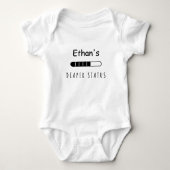 Benutzerdefinierter Windelstatus Funny Baby Strampler (Vorderseite)
