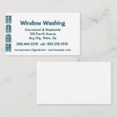 Benutzerdefinierter Windows-Waschwäscher Visitenkarte (Vorne/Hinten)