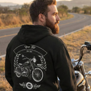 Benutzerdefinierter Winter-Biker-Totenkopf-Motorra Hoodie