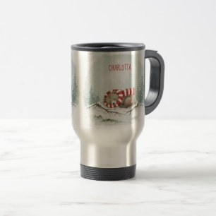 Benutzerdefinierter Winterbär-Becher – Schlafendes Reisebecher