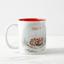 Benutzerdefinierter Winterbär-Becher – Schlafendes