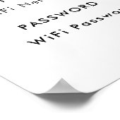 Benutzerdefinierter WLAN-Netzwerk-QR-Code auf weiß Poster (Ecke)