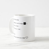 Benutzerdefinierter World's Best Dad Code Becher – Kaffeetasse (Vorderseite Links)