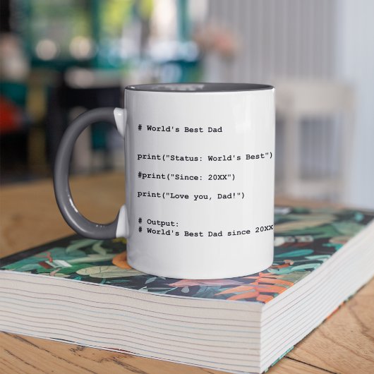 Benutzerdefinierter World's Best Dad Code Becher – Kaffeetasse