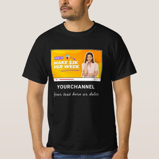 Benutzerdefinierter YouTube-Kanalname und T - Shir T-Shirt (Vorderseite)