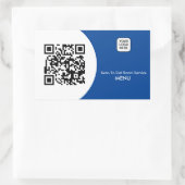 Benutzerdefinierter Zimmerservice Menü QR-Code Rechteckiger Aufkleber (Tasche)