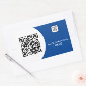 Benutzerdefinierter Zimmerservice Menü QR-Code Rechteckiger Aufkleber (Umschlag)