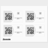 Benutzerdefinierter Zimmerservice Menü QR-Code Rechteckiger Aufkleber (Blatt)