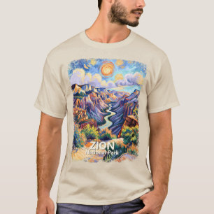 Benutzerdefinierter Zion National Park Canyon Sonn T-Shirt
