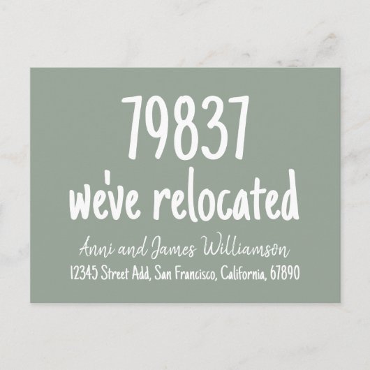 Benutzerdefinierter Zip-Code Hinzufügen von Detail Postkarte (Vorderseite)