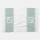 Benutzerdefinierter Zip-Code und Staat-Haushaltswa Geschirrtuch (Horizontal)