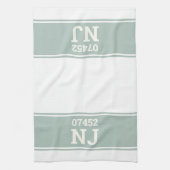 Benutzerdefinierter Zip-Code und Staat-Haushaltswa Geschirrtuch (Vertikal)