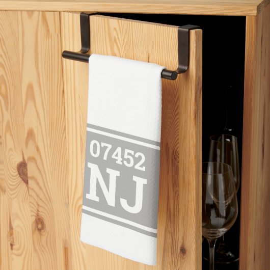 Benutzerdefinierter Zip-Code und Staat-Haushaltswä Geschirrtuch (Drittel gefaltet)