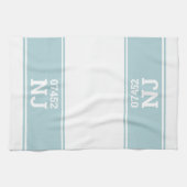 Benutzerdefinierter Zip-Code und Staat-Haushaltswa Geschirrtuch (Horizontal)