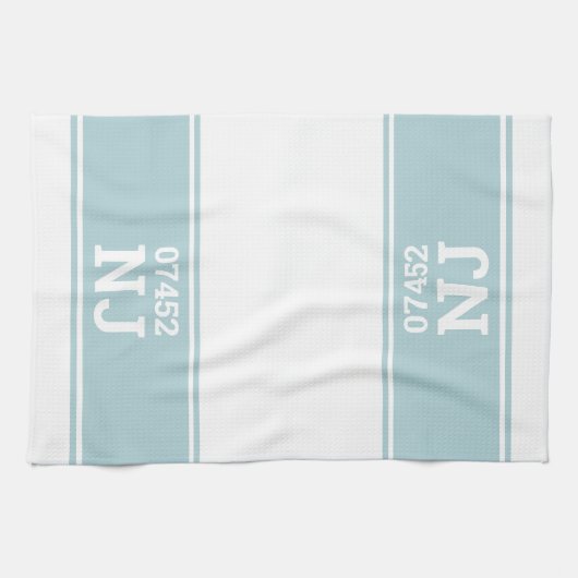 Benutzerdefinierter Zip-Code und Staat-Haushaltswa Geschirrtuch (Horizontal)