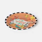 Benutzerdefinierter Zirkus wirkt Geburtstagspapier Pappteller (Schrägansicht)