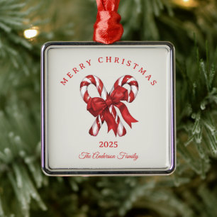 Benutzerdefinierter Zuckerstangen-Weihnachts-rot-G Ornament Aus Metall