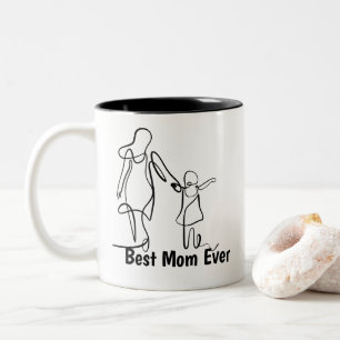 Benutzerdefinierter Zwei-Töne-Becher 'Beste Mama a Zweifarbige Tasse