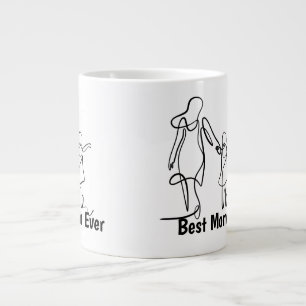 Benutzerdefinierter Zwei-Töne-Becher 'Beste Mama e Jumbo-Tasse