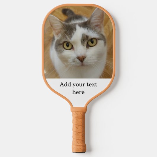 Benutzerdefinierter zweiseitiger Foto Name Text Pe Pickleball Schläger (Vorderseite)