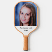 Benutzerdefinierter zweiseitiger Foto Name Text Pe Pickleball Schläger (Rückseite)