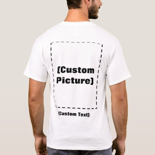 Benutzerdefinierter zweiseitiger T - Shirt für Erw (Rückseite)